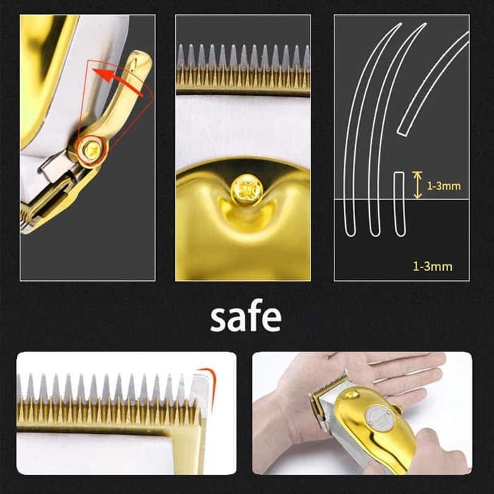 Kemei km-1986 premium all metal digital LCD wireless hair clipper