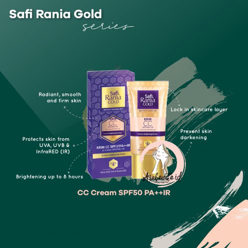 Safi Malaysia - New Safi Youth Gold / Safi rania gold CC cream spf 50 ((free bubblewrap))