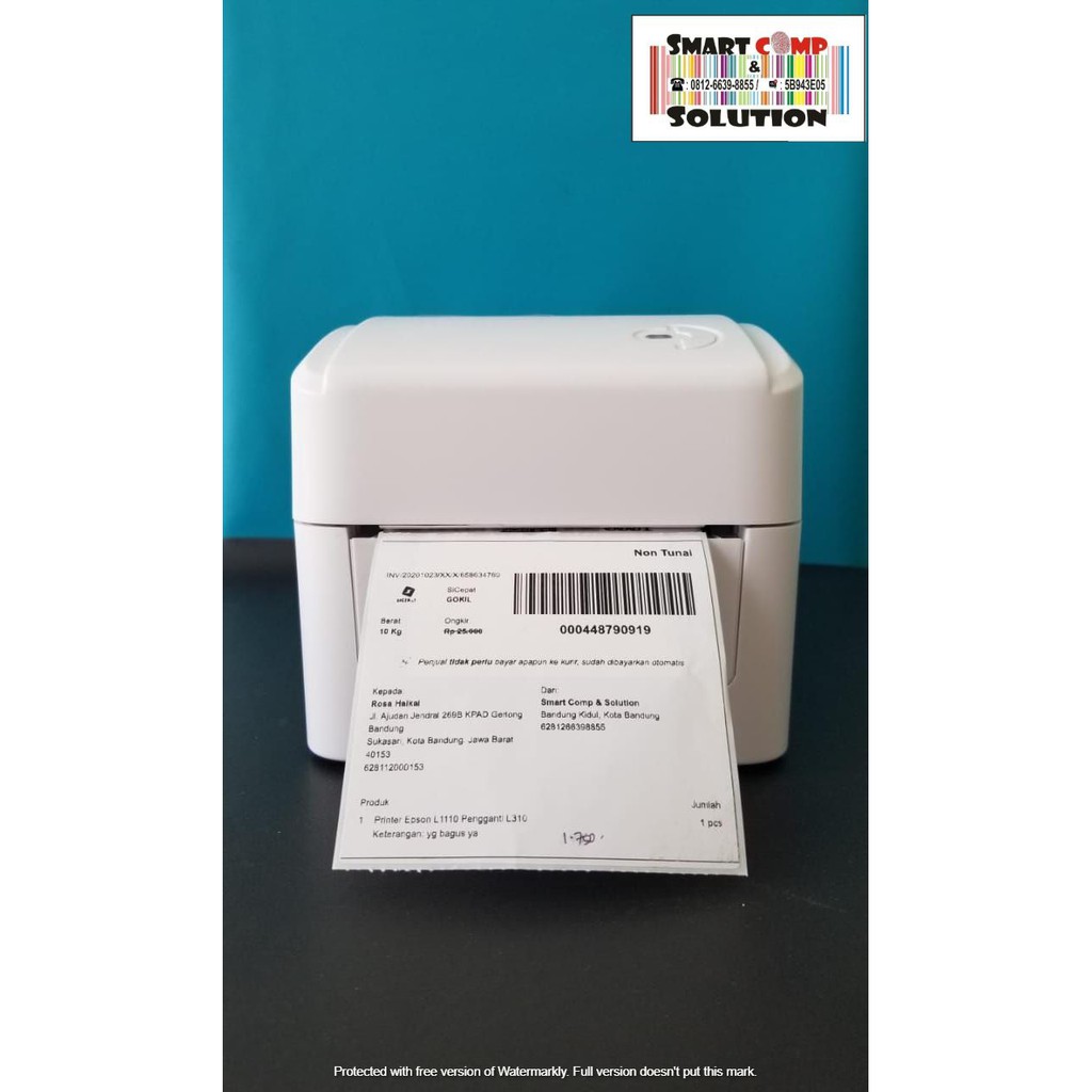 Printer Barcode Therma XPrinter 420B Wifi - USB Label RESI Alamat A6