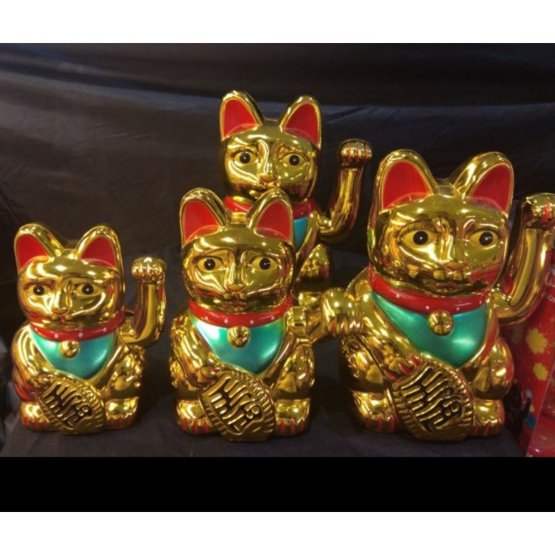 KUCING HOKI / Maneki Neko Klasik / Manekineko Emas / Lucky Cat