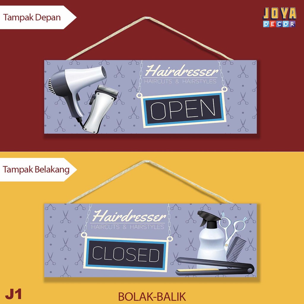 

Open Closed Sign Board Papan Petunjuk Bolak Balik JJ1