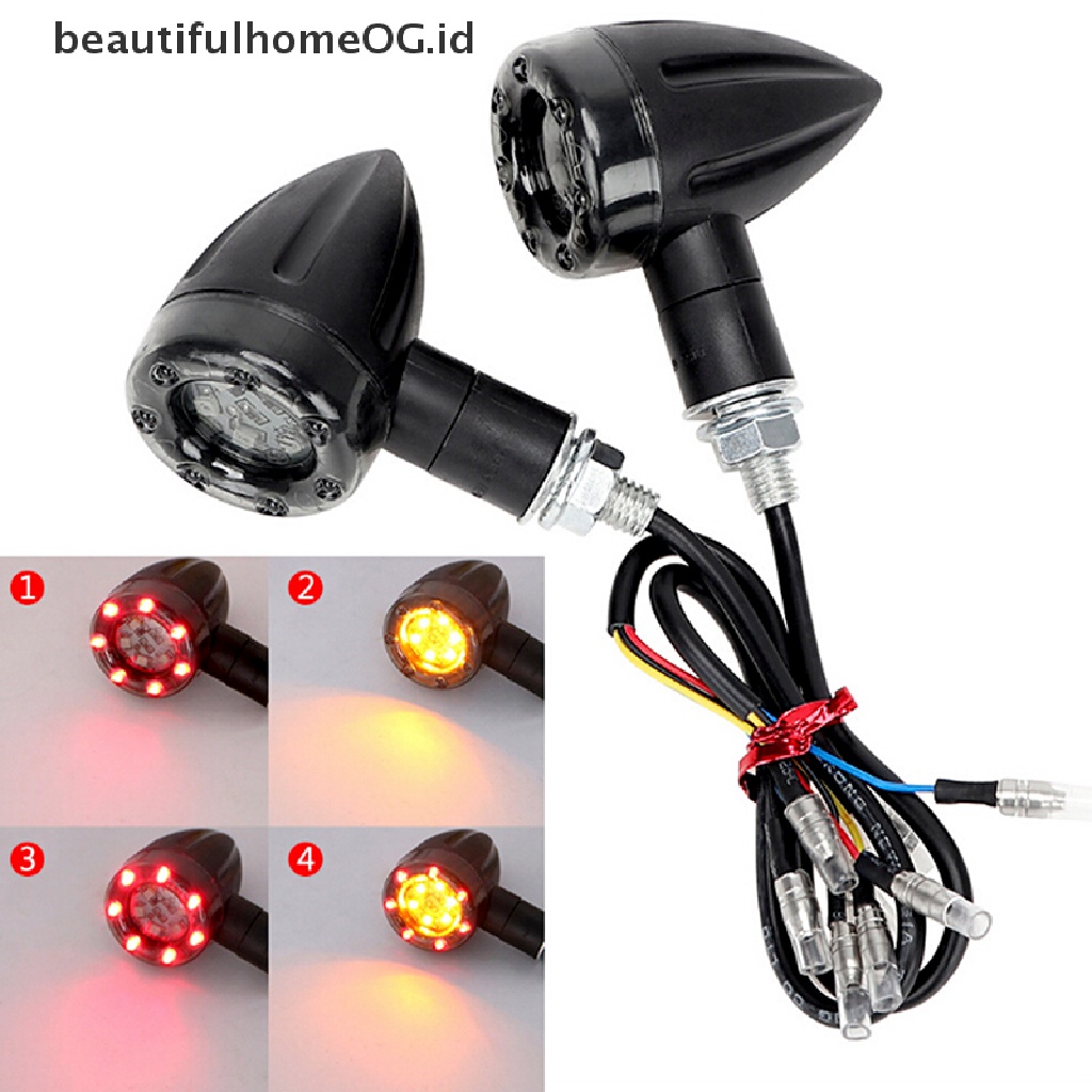 Lampu Sein LED Warna Amber + Merah Untuk Motor