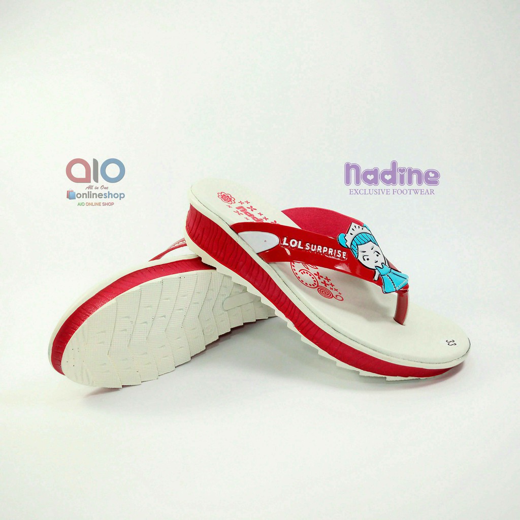 Nadine Sandal Jepit Anak Wedges 31 - 35 LOL Hak 3 Cm Perempuan Casual Fashion N03