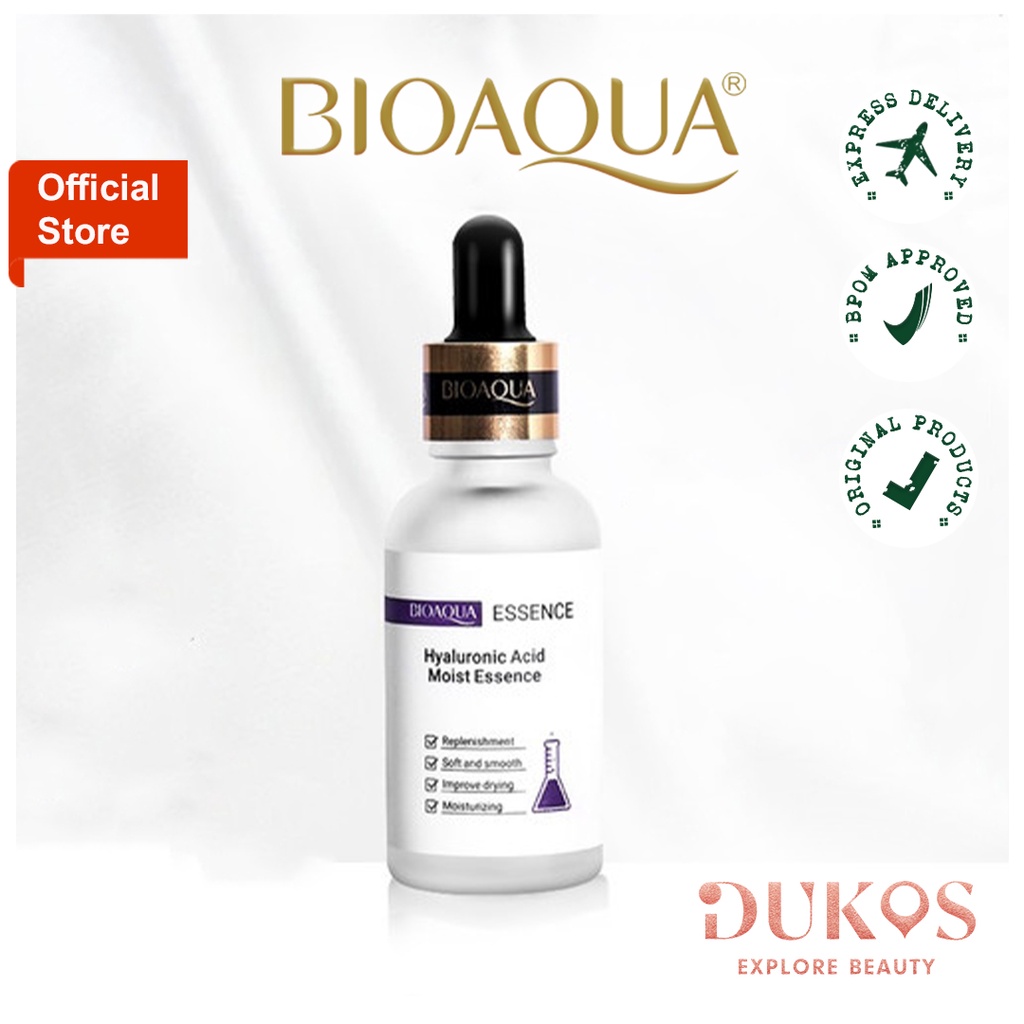 [COD] Bioaqua Serum Wajah Hyaluronic Acid Moist Essence 30ml Meningkatkan Kulit Kusam &amp; Memudarkan Flek Wajah