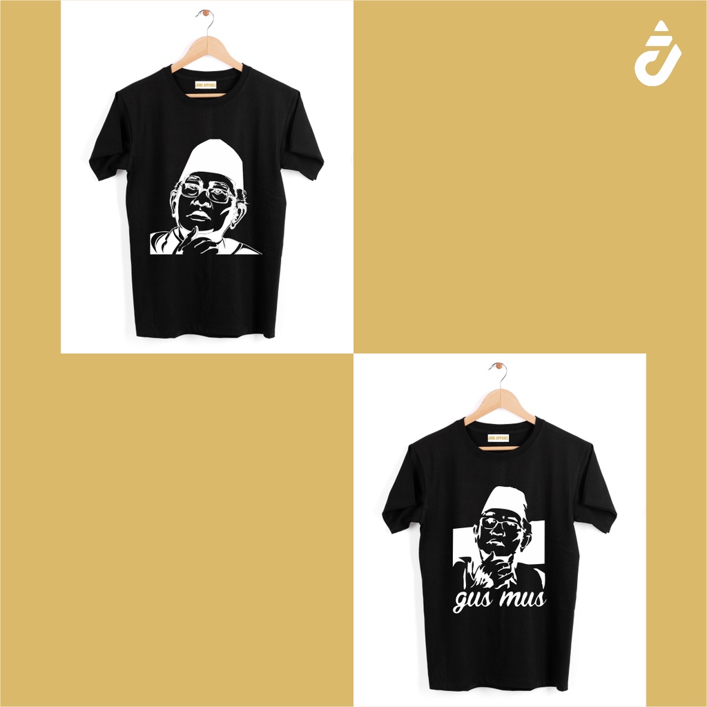 Kaos SILUET GUS MUS Distro Tokoh Ulama NU Nahdlatul Ulama Nahdliyin Sastrawan Penulis Pendakwah Isla