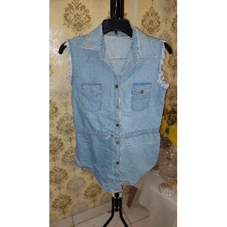 Preloved Blazer Denim Soft Blue