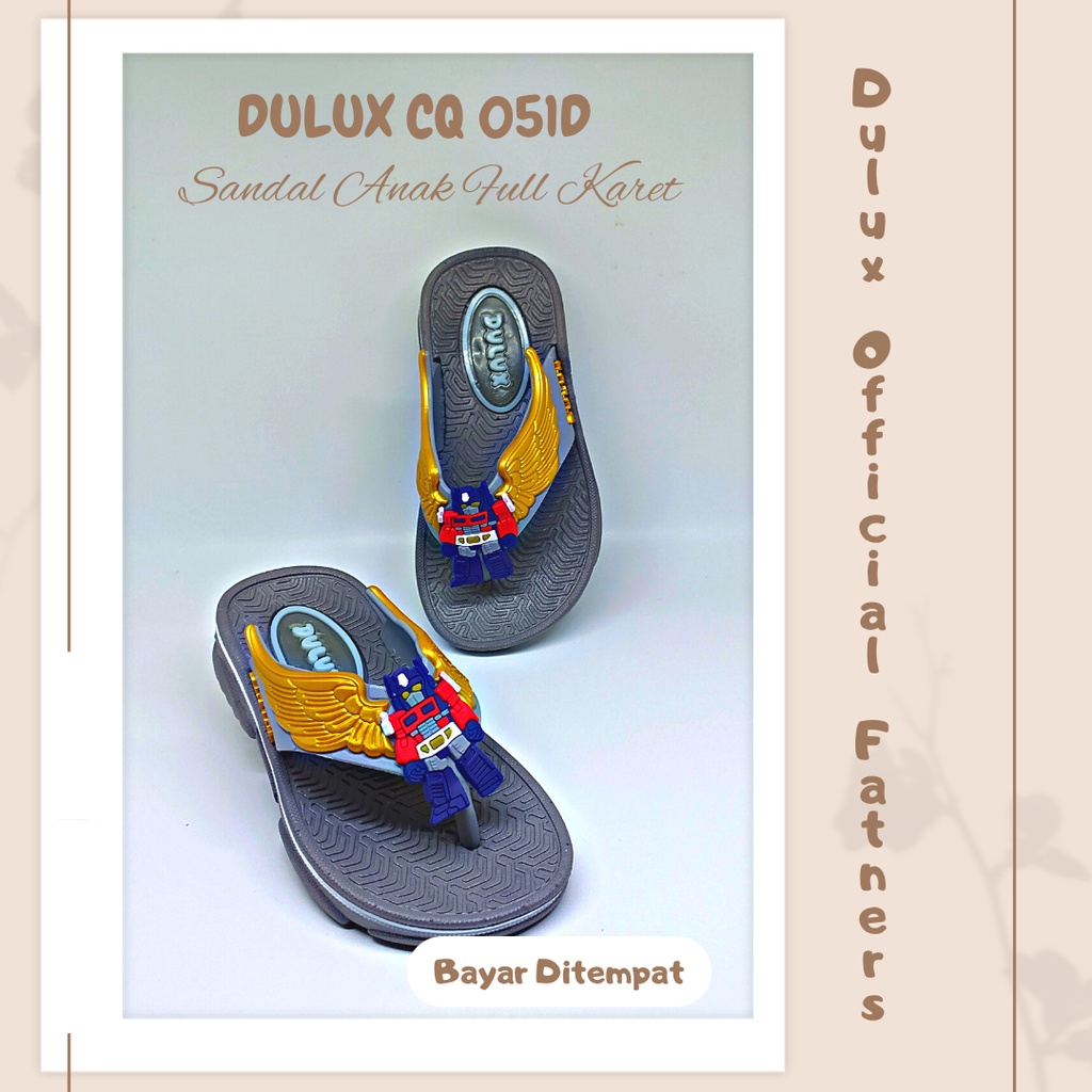 MD 79 - Sandal Anak Jepit Laki Laki Jelly Robot Transformer / Sandal Dulux Model Baru