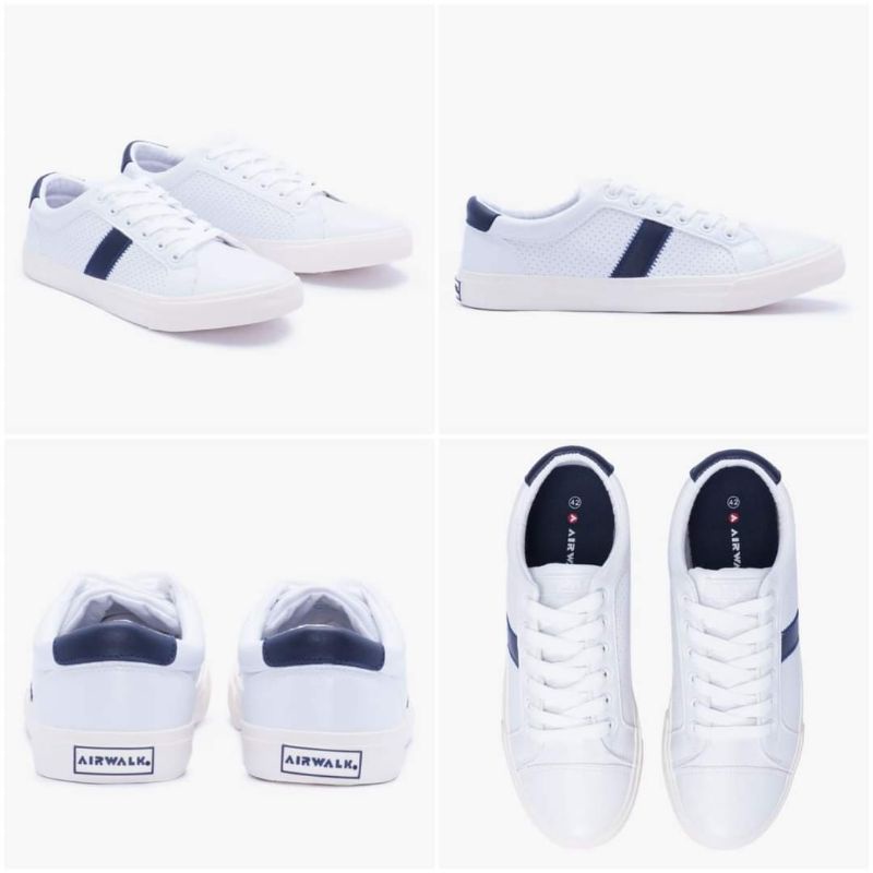 SALEEE 100% Original Airwalk Johnat Men's Sneakers Shoes Putih dan Dark Camel Kode Produk: AIWY21F0430W