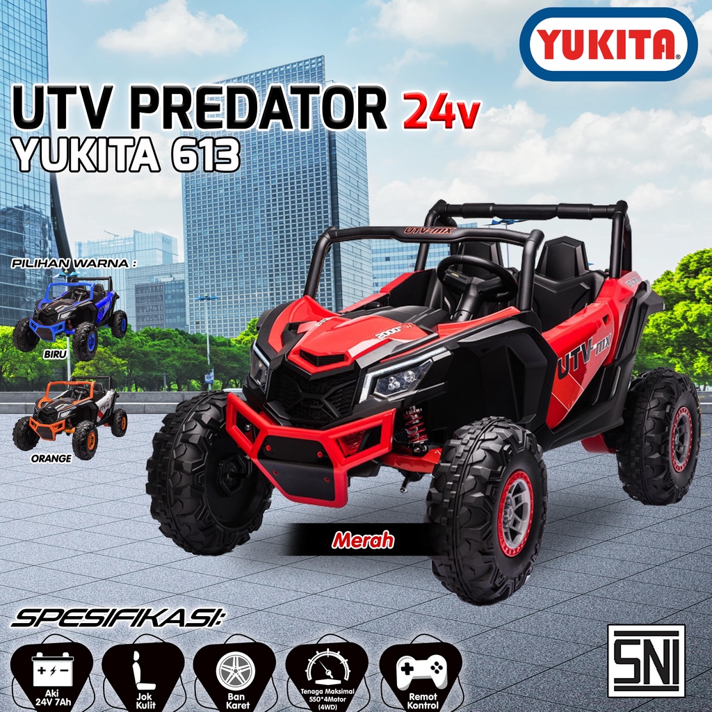 MAINAN ANAK MOBIL AKI YUKITA 613 - UTV PREDATOR 24v