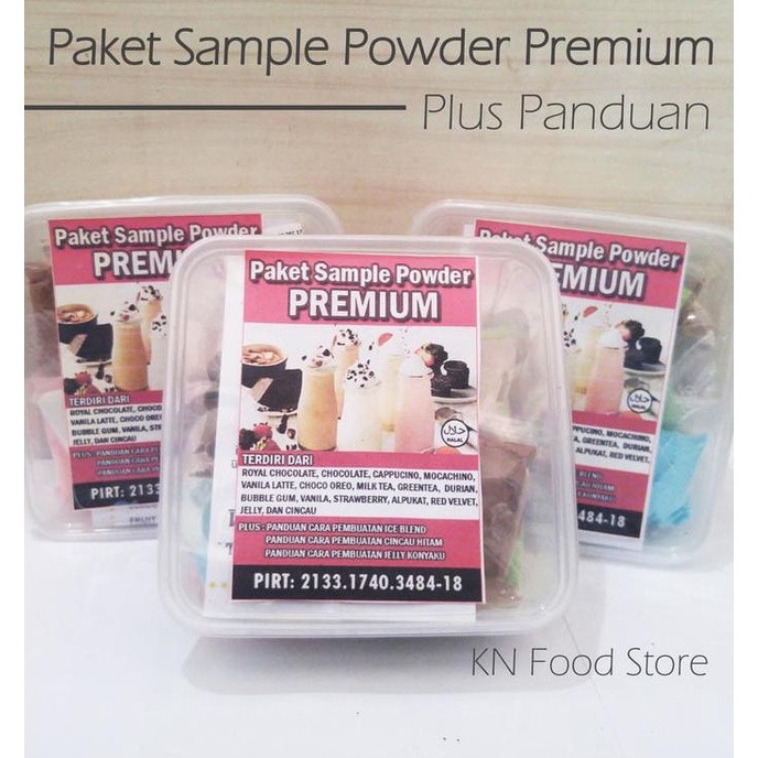 

*$*$*$*$] Paket Sampel Bubuk Minuman Powder Drink Premium 12 Rasa + Cincau Jelly