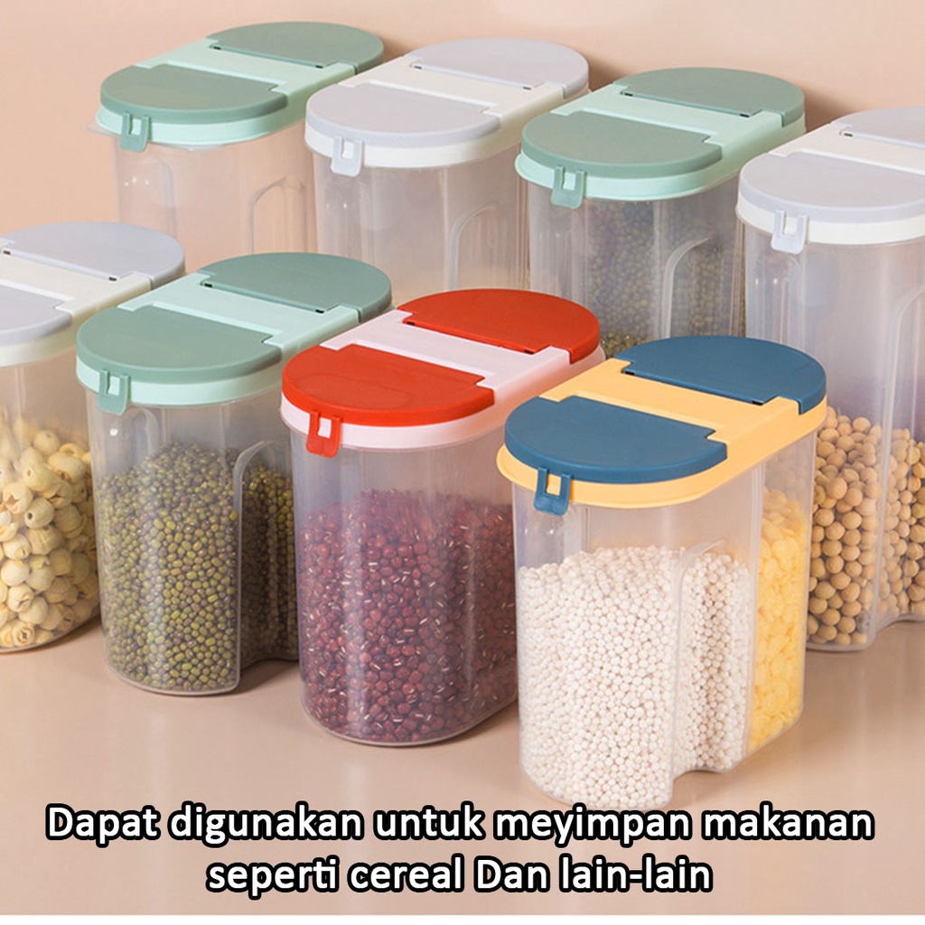 Food Storage Jar |  Tempat Penyimpanan Cereal  | Kontainer Makanan Kitchen Storage Bottle