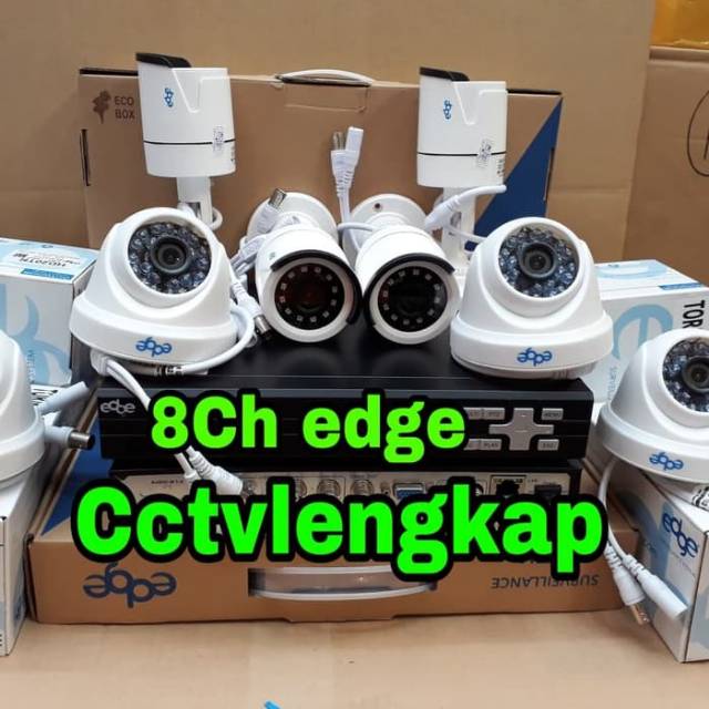 Promo paket cctv 8ch edge 2mp full hd komplit tgl pasang new series