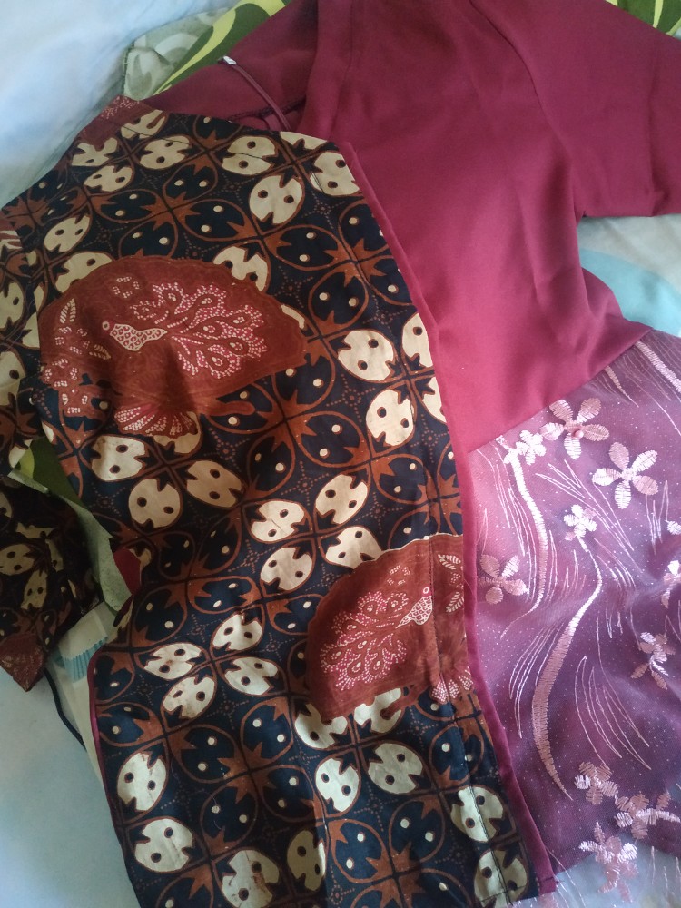 Tey-17 Batik Wanita Asj Sa Hrb026 Kenongo Kemeja Tosca Pendek