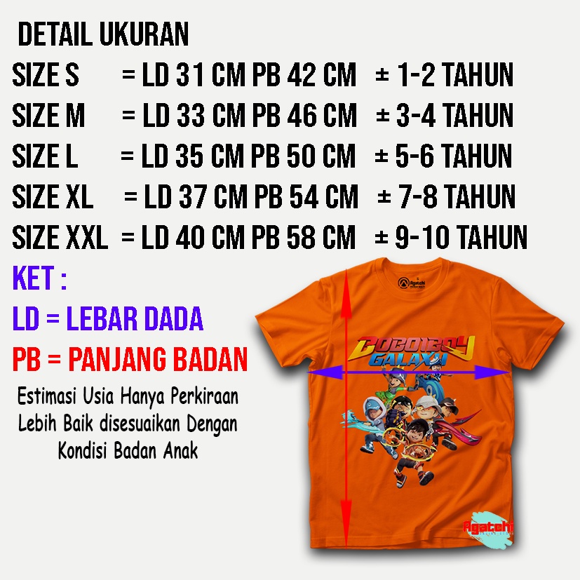 Baju Kaos Atasan Anak Laki - Laki BoboiBoy Galaxy Kuasa 7 Blaze Api Duri Es Gempa Halilintar Solar Topan