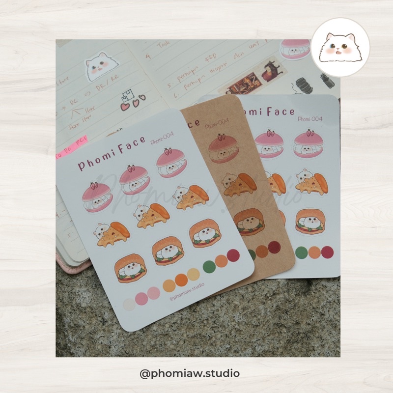 

cute cat sticker phomi face 004