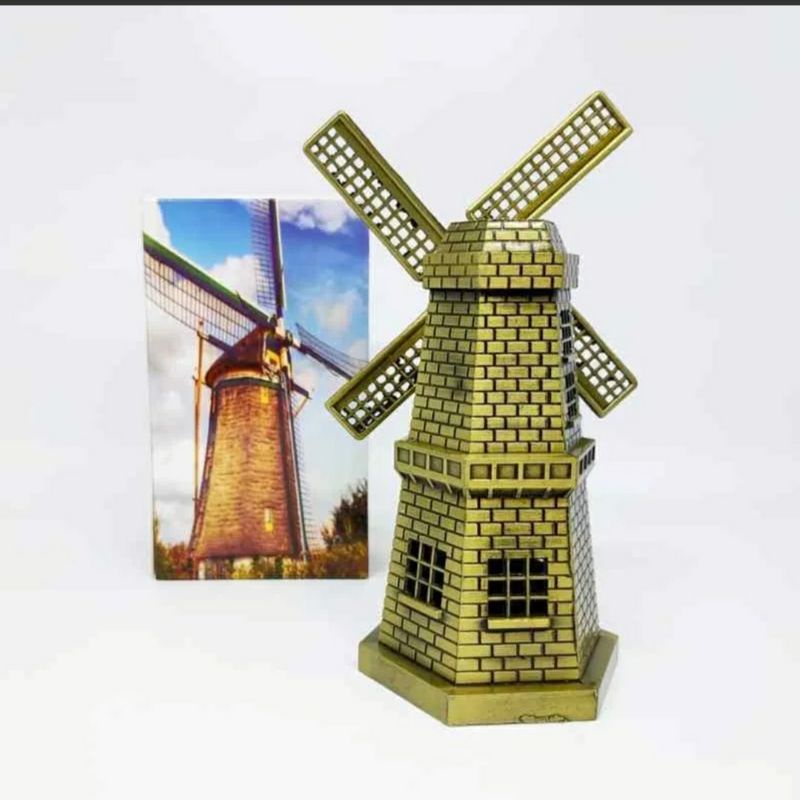 MINIATUR HOLLAND C NETHERLANGISH WINDMILLS MINIATUR PAJANGAN HIASAN PATTON_SCARLETT