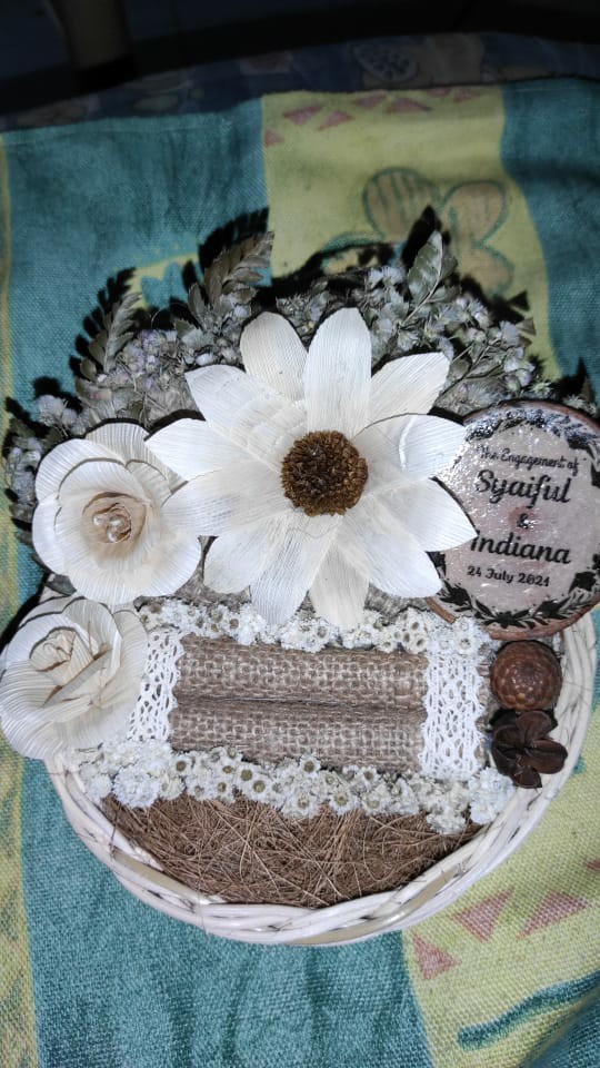 Eternal Natural Rustic/rattan Ring Basket (mahar Tempat Cincin/ring Bearer)