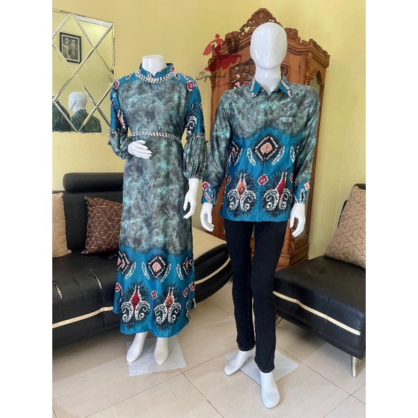 COUPLE GAMIS JUMPUTAN SUTRA (ready 5 warna)
