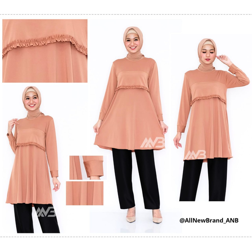 BEFAST - ZEC Tunik AGITA / Tunik T6 / Tunik Dleri HARGA PROMO HARGA DISKON Top GILA HARGA MODAL / Tunik Wanita / Tunik Polos / Tunik Kekinian 2021 / Tunik Formal / Tunik Lengan Panjang