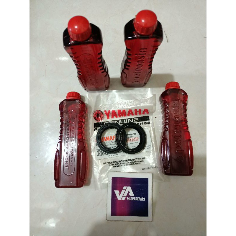 Seal shock depan+4 pcs oli shock Yamaha Byson fi, Byson karburator