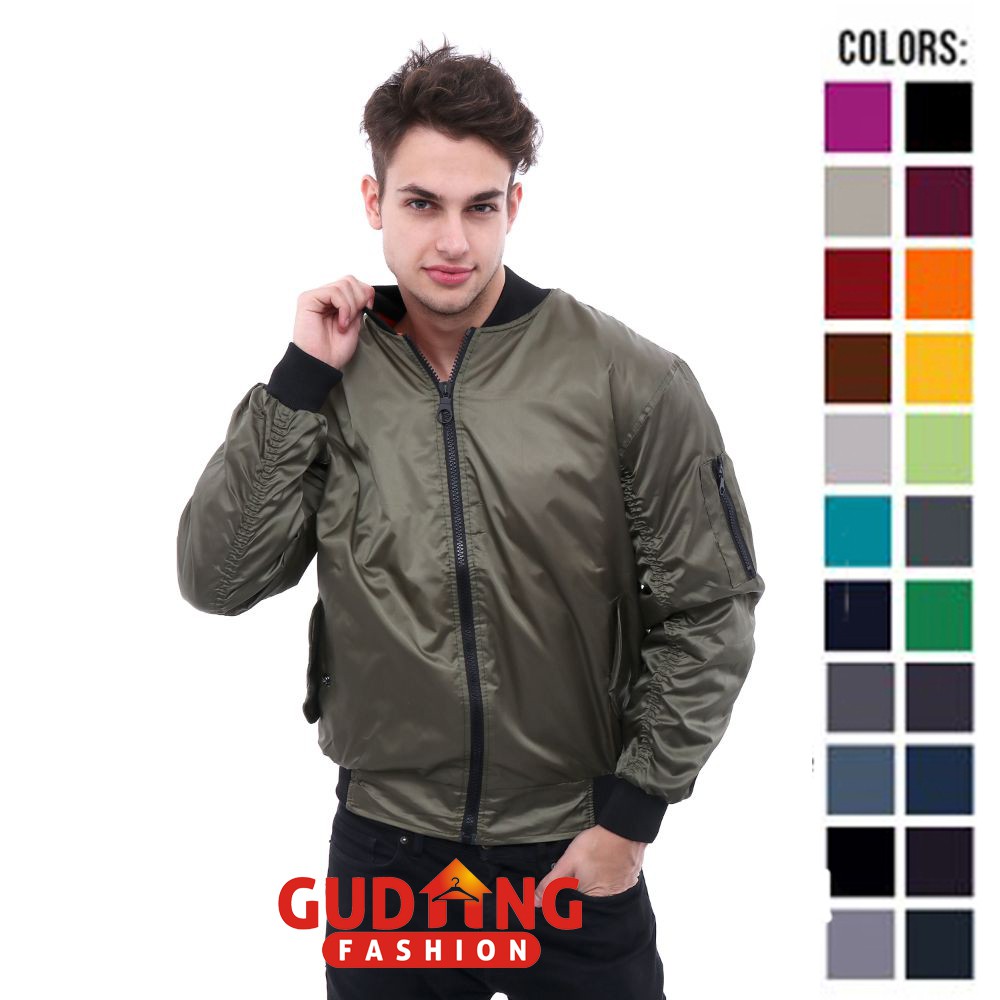 Jaket Bomber Pria Parasut Banyak Warna - JAK (COMB)