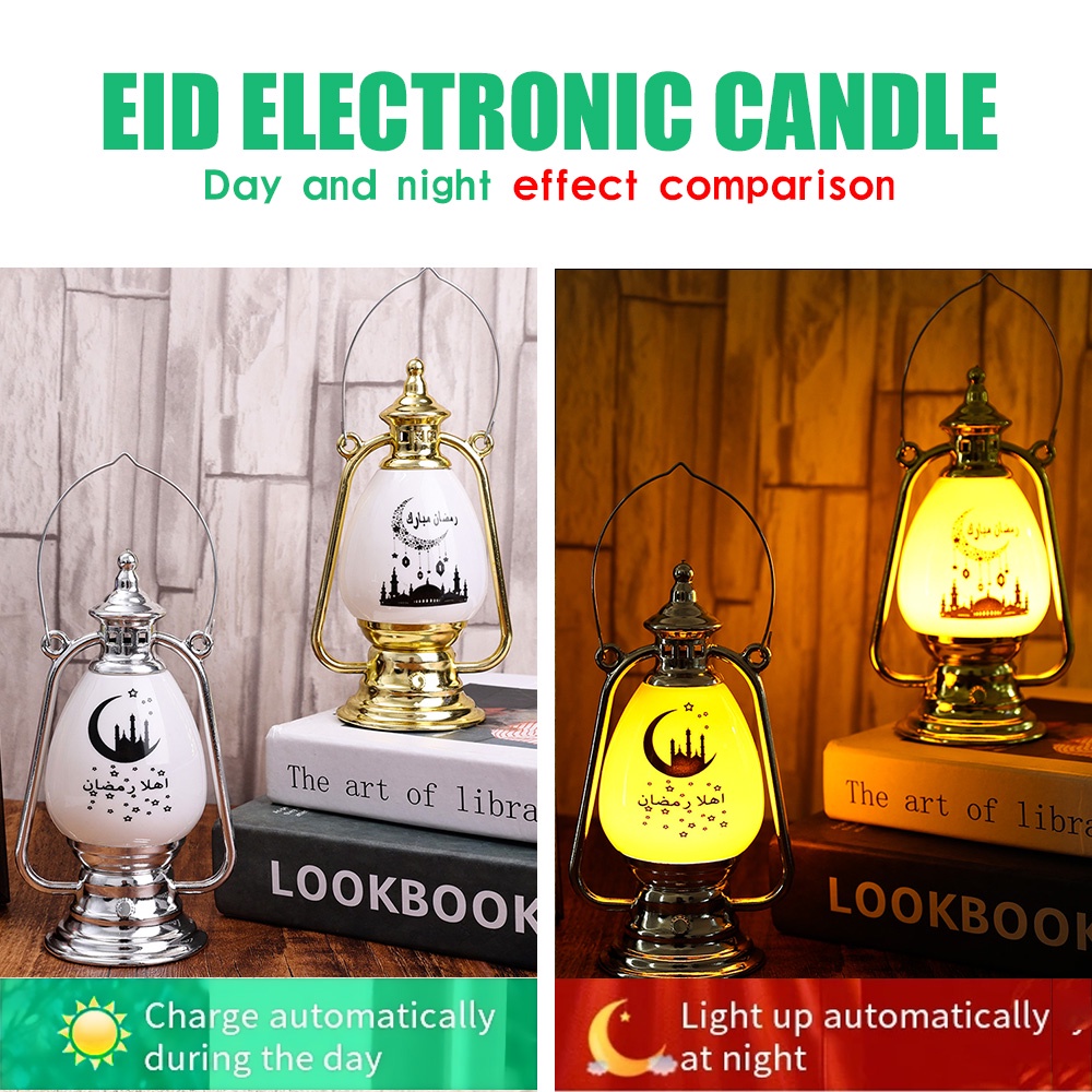 Hot Sale/Ramadhan LED Flameless Electronic Candle Light/Lampu Gantung Retro Tenaga Baterai/Dekorasi Lentera Malam Untuk Hadiah Pesta Liburan Ramadhan Rumah