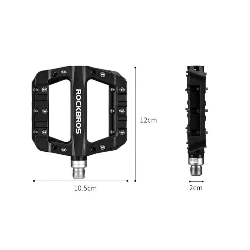 Rockbros Pedal Sepeda MTB Mountain Aluminium Alloy Non Slip - JTLK1012C