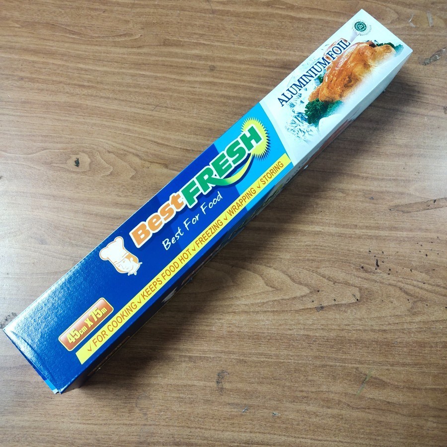 ALUMINIUM FOIL ROLL BEST FRESH FOR FOOD - SIZE 45 cm X 75 meter