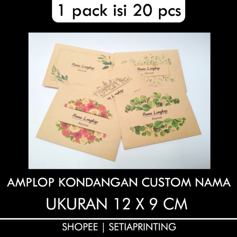 

[Isi 20] Amplop Kondangan Rustic Custom Nama