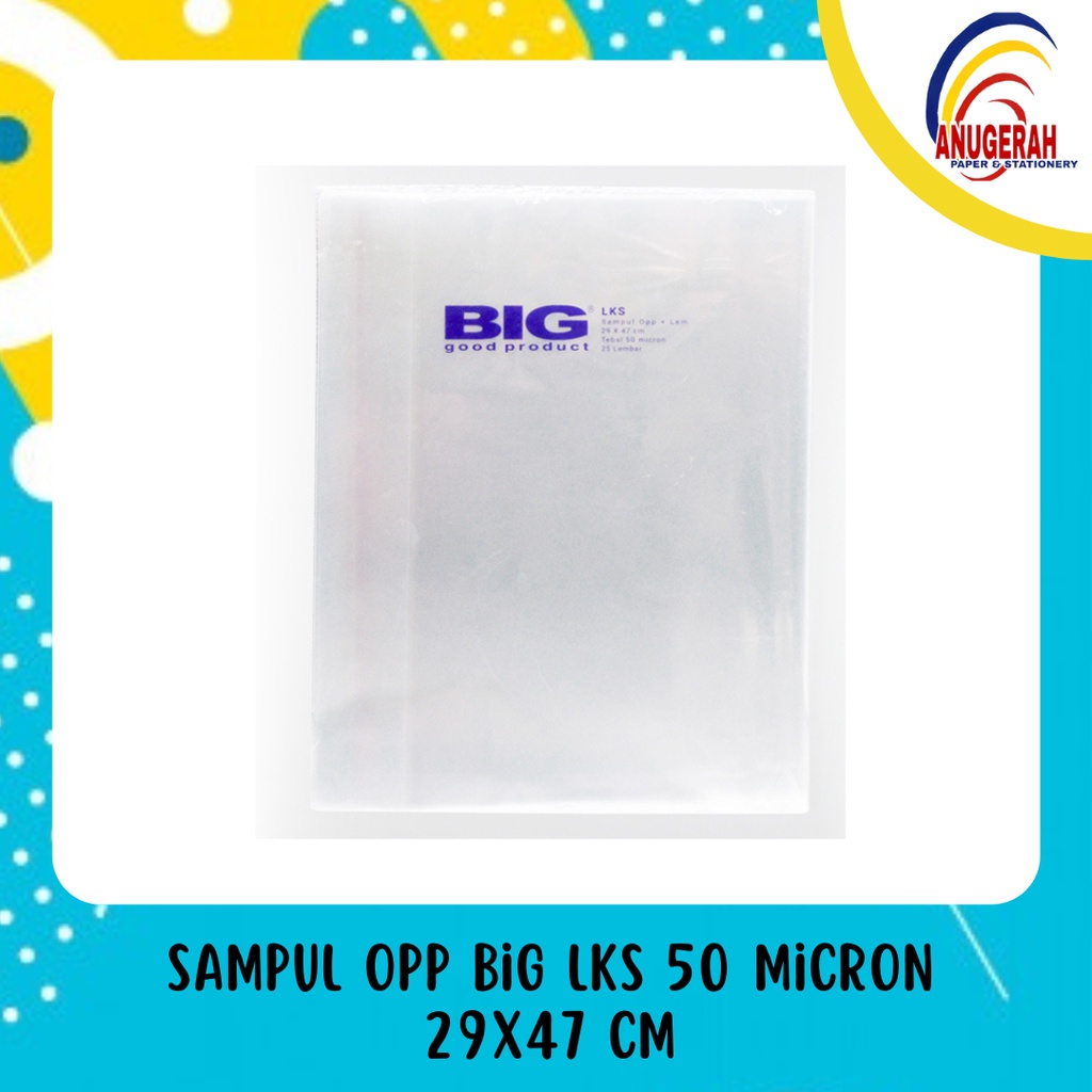 

SAMPUL OPP BIG LKS 29x47 CM 50 MICRON (PAK)