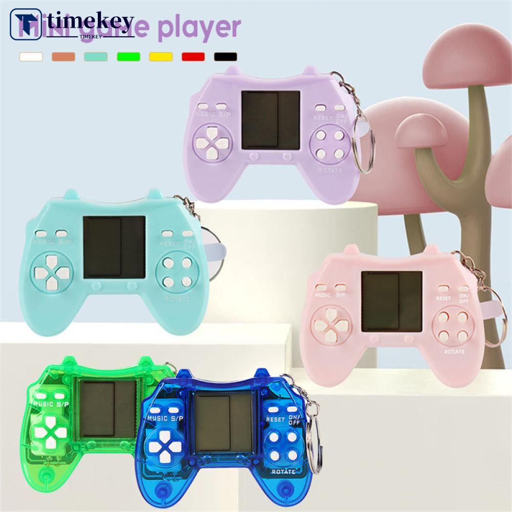 Timekey N5Q8 Konsol Game Tetris Mini Handheld Built-in 26 Games Warna Macaron Dengan Gantungan Kunci