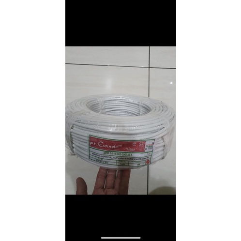 KABEL LISTRIK NYMHY HO5VV-F HAWAY 2x0,75 SERABUT SINAR PT.EWINDO 1 ROLL 100 METER HITAM / PUTIH