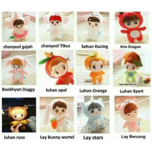 Official Mini doll baekhyun, Luhan sport free pc official, lay buny