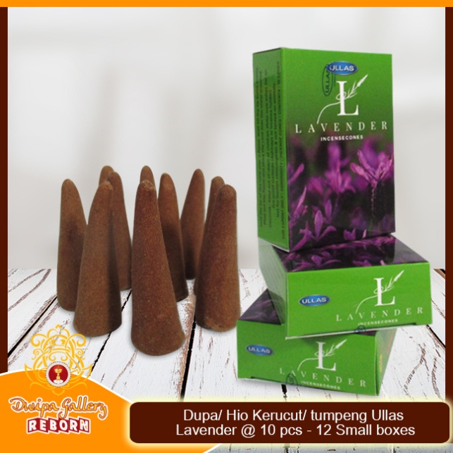 Dupa Hio Wangi Ullas Kerucut Cone Incense Lavender Perlusin