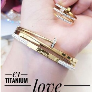 TiTanium set gelang cincin F51