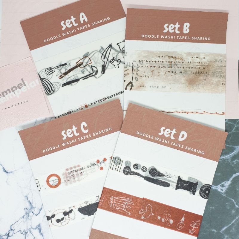 

Doodle Washi Tape Sharing Aesthetic Cute 40 cm (Lucu Murah)