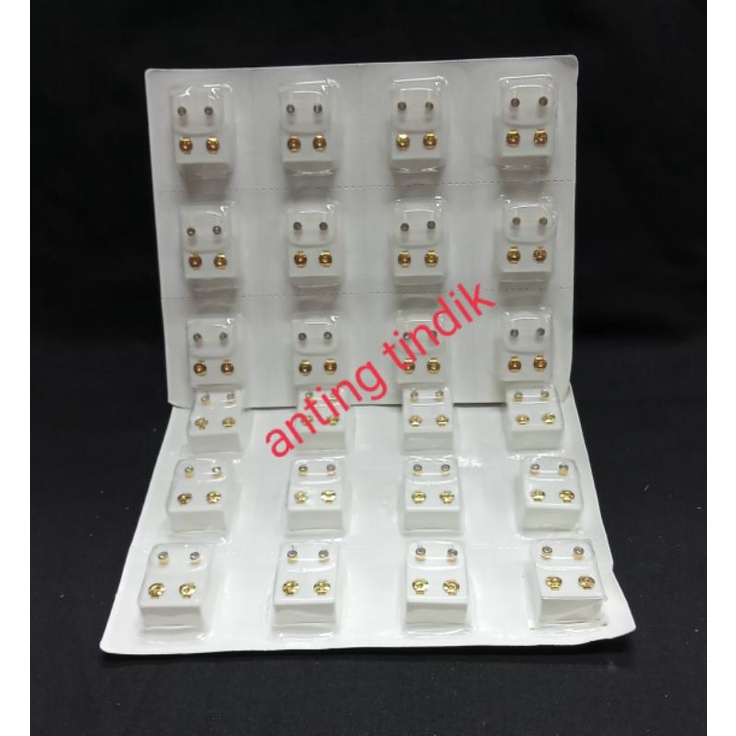 Anting Tembak/Anting tindik Pria &amp; Wanita isi 12 pasang/24 bh