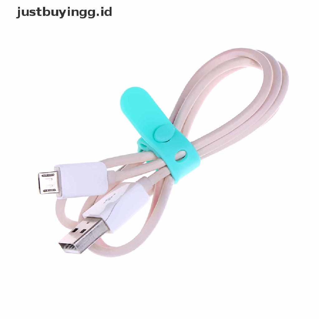 (Justbuyingg.Id) 4pcs Penggulung Kabel Bahan Silikon