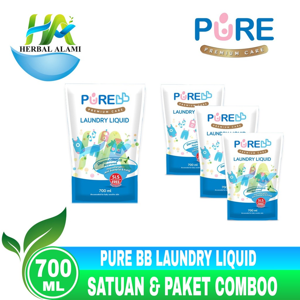 PureBB Laundry Liquid Cairan Pembersih Pakaian Bayi 700 m