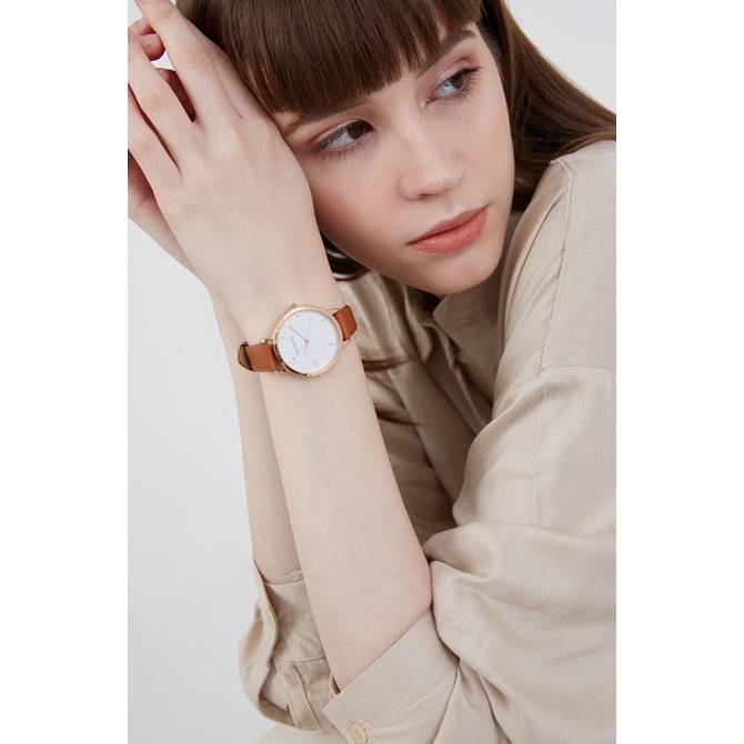 Berrybenka - Jam Tangan Kulit Wanita Sophie Cindy Basic Watches - Brown,ONE SIZE