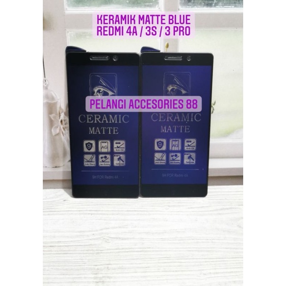 ANTIGORES REDMI 4A / REDMI 3S / 3 PRO /REDMI 3 MATTE BLUE KERAMIK ANTI RADIASI ANTI