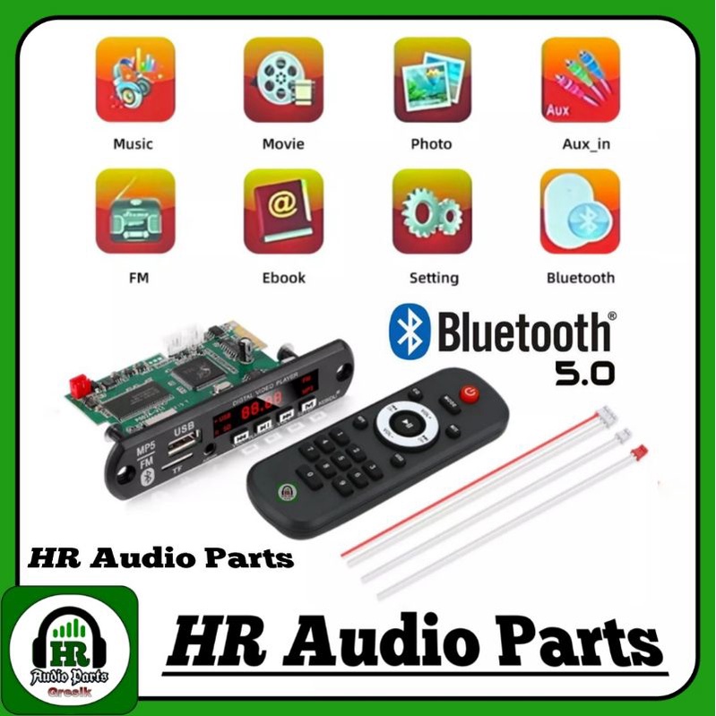 Mp3 Mp4 Mp5 Player Bluetooth 5.0 MP5 Decoder Audio Video USB TF WAV AV Aux FM