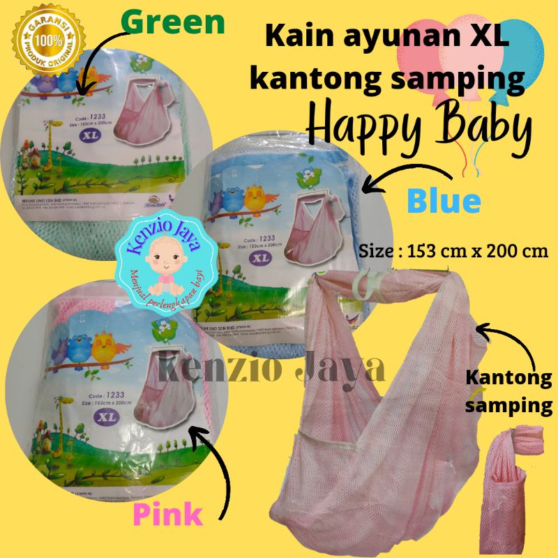 Kain ayunan XL kantong samping zipper dan non zipper