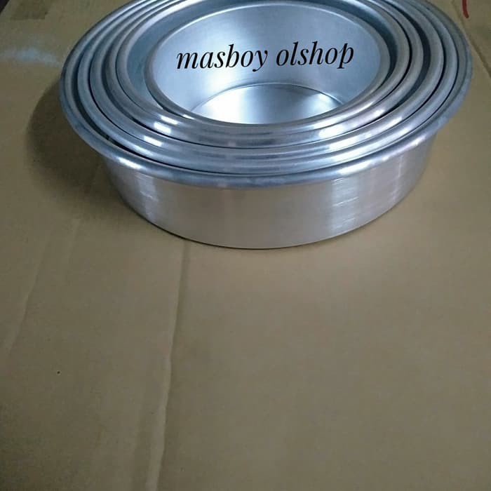 Loyang Bulat 18cm Tinggi 7cm/ Loyang Press Tanpa Sambungan Tidak Bocor