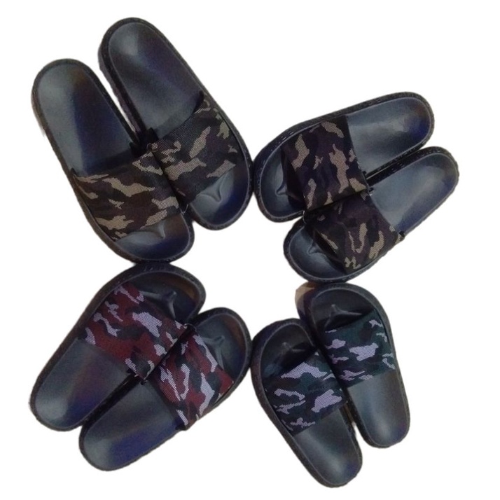 Sandal Slop Armi  terbaru karet Erya fashion cowokDewasa