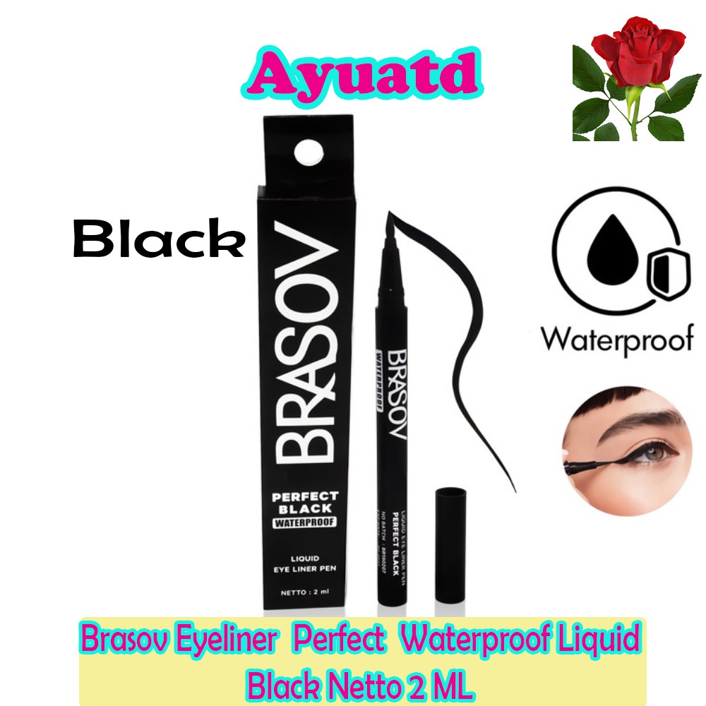 Brasov EyeLiner Waterproof Brasov Perfect Black Spidol