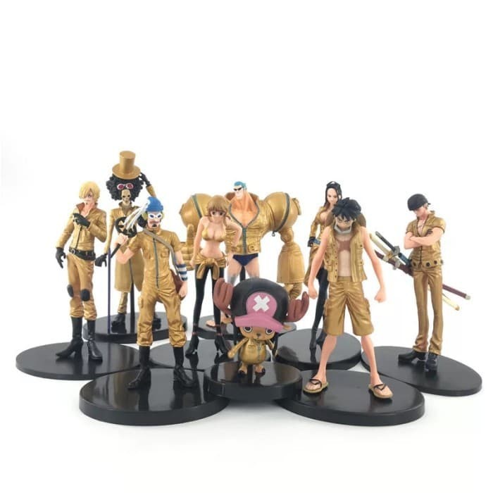 JK -  Action Figure One Piece set isi 9 gold movie