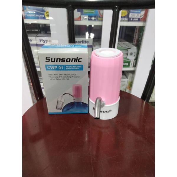 POMPA GALON AIR MINUM ELEKTRIK CHARGER USB SUNSONIC (CWP01)