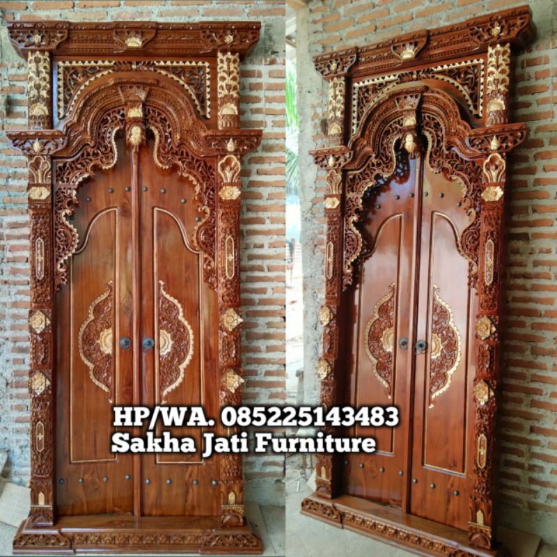 pintu gebyok ukir ukuran 120x250