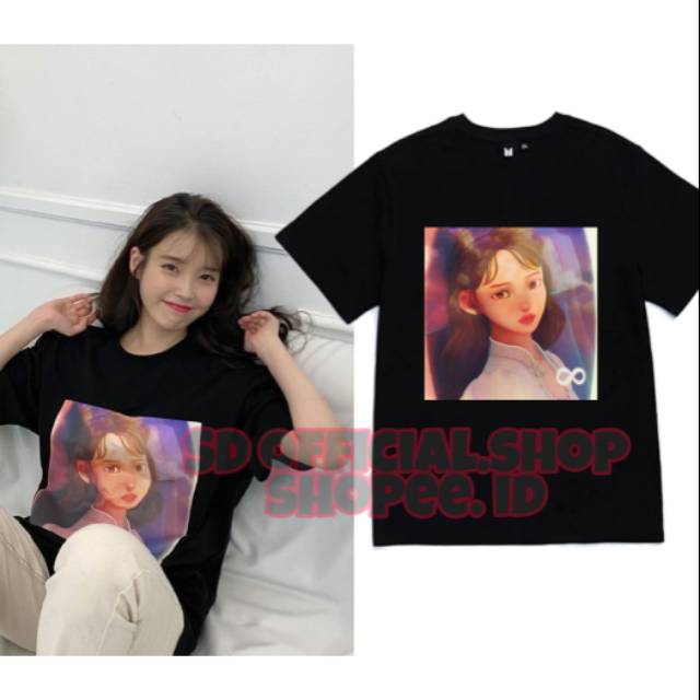 Kaos kpop IU EIGHT FOTO cartoon